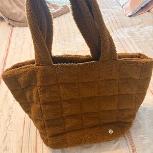 Lululemon Athletica Tan Quilted Tote
